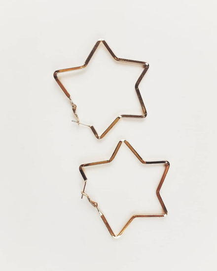 Picture of Star earrings, gold, small