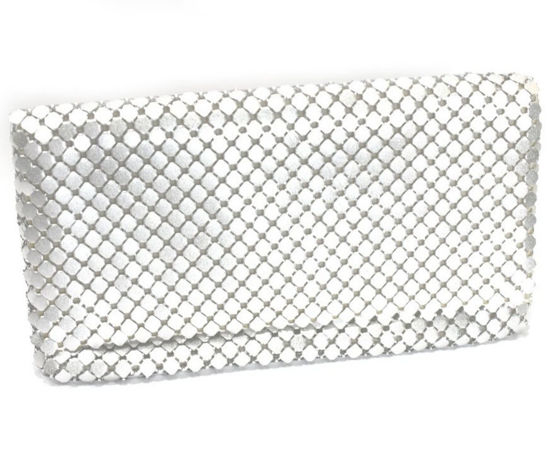 Picture of Mesh silver clutch