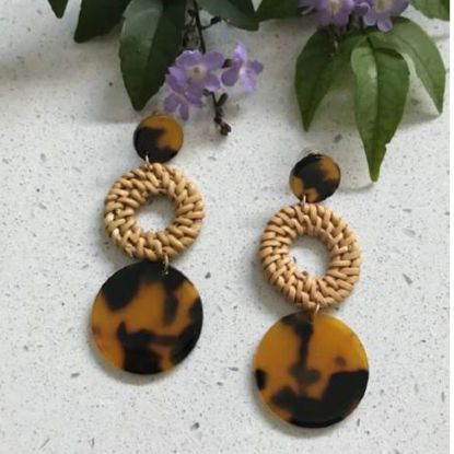 Picture of Rattan double earrings