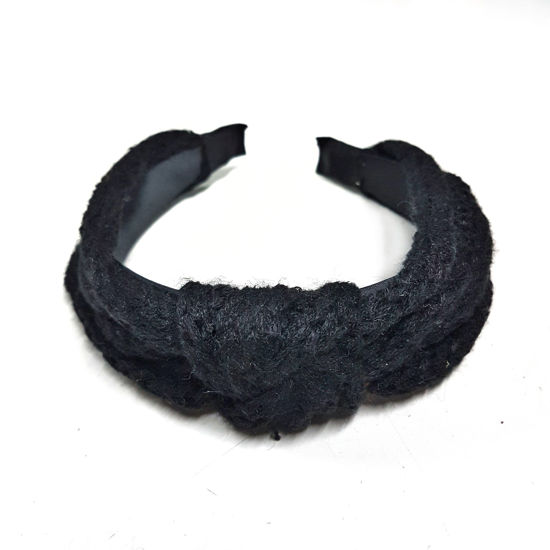 Knitted head bend, black. 