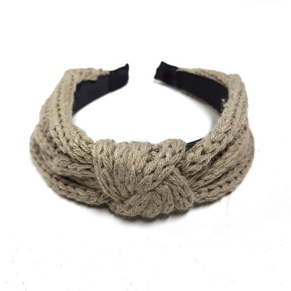 Knitted head bend, mocha.