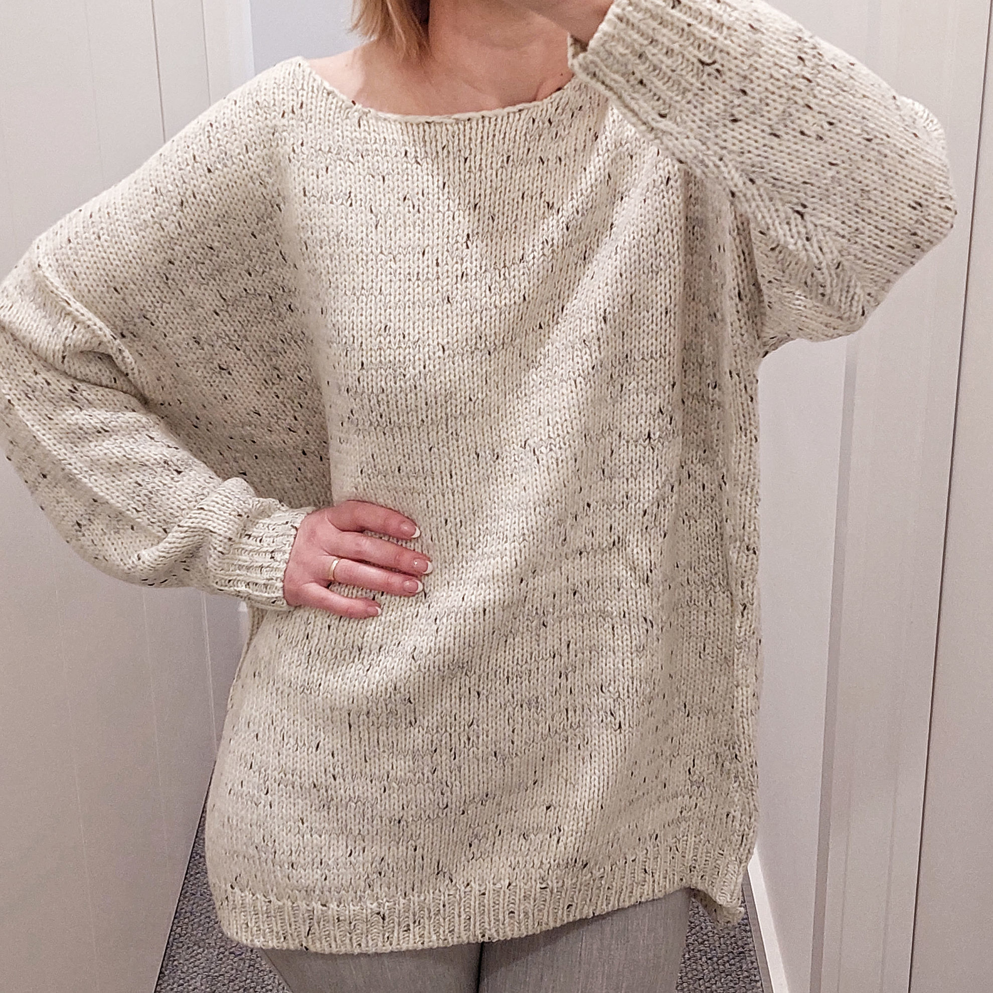 Oatmeal knit jumper.In Style with Olga